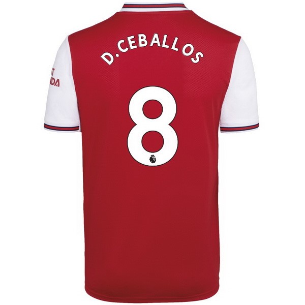 Camiseta Arsenal NO.8 D.Ceballos 1ª 2019-2020 Rojo